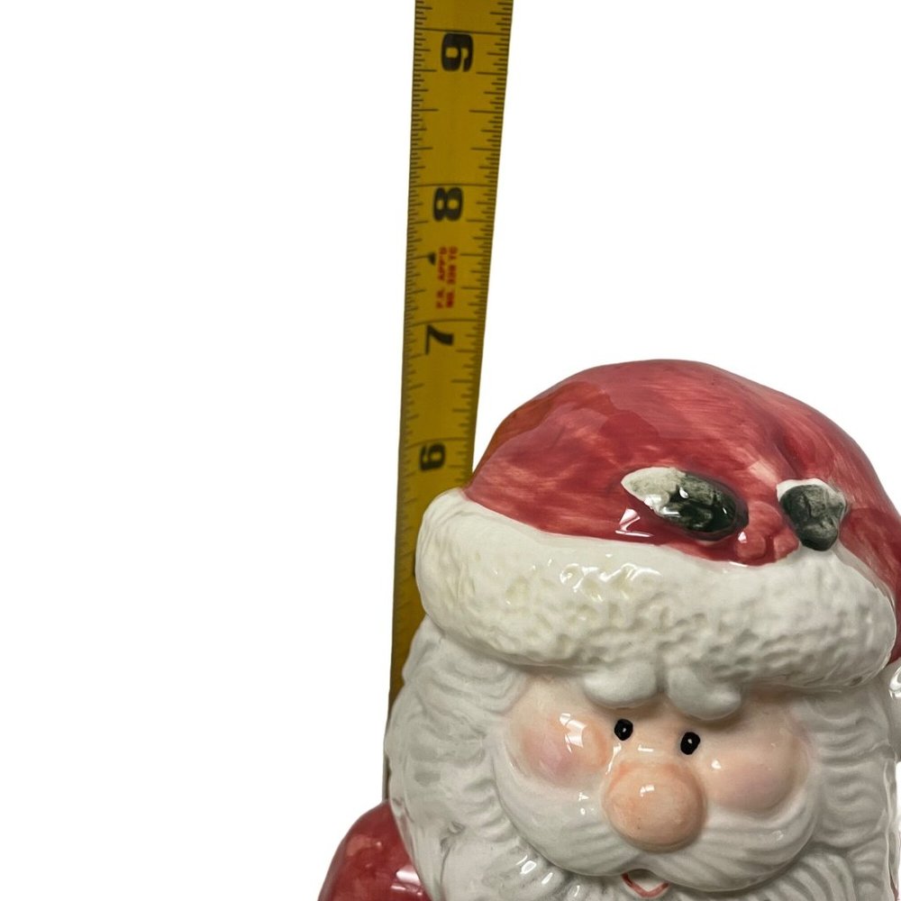 International Bazaar Jolly Santa Clause Cookie Jar Canister Christmas Holiday 7" - Picture 11 of 11
